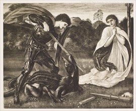 St George Series - St George slaying the Dragon, c1860s, (1900). Creator: Unknown.