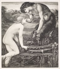 Pan and Psyche, c1870s, (1900). Creator: Unknown.