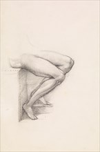 King Cophetua and the Beggar Maid - Study of King Cophetua's Legs, 1882-84. Creator: Sir Edward Coley Burne-Jones.