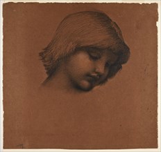 King Cophetua and the Beggar Maid - Study of Boy's Head, 1883-84. Creator: Sir Edward Coley Burne-Jones.