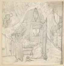 The Nativity - Composition Sketch, 1863. Creator: Sir Edward Coley Burne-Jones.