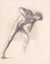 St George Series - Male Nude - Study of St George for 'St George slaying the Dragon', 1865-66. Creator: Sir Edward Coley Burne-Jones.