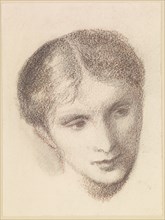 Female - Head Study of a Woman, 1864-1865. Creator: Sir Edward Coley Burne-Jones.