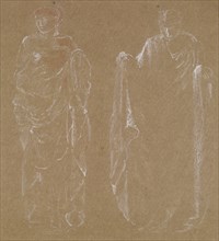 Female - Drapery Study of two Standing Figures, 1865-1868. Creator: Sir Edward Coley Burne-Jones.