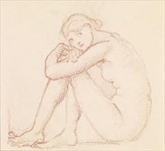 Female nude - study, 1864-65. Creator: Sir Edward Coley Burne-Jones.