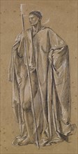 Drapery Study for St John the Baptist, 1865-66. Creator: Sir Edward Coley Burne-Jones.