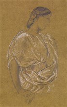 St Theophilus and the Angel - Study of a Court Lady, 1863-67. Creator: Sir Edward Coley Burne-Jones.