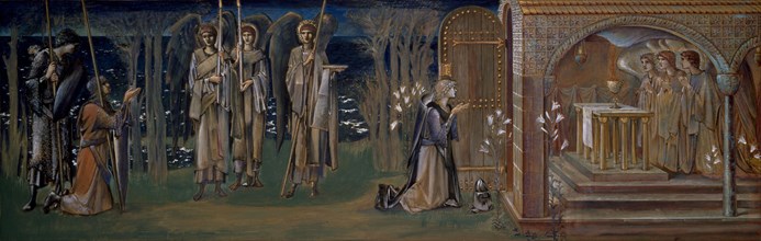 Quest for the Holy Grail - study for The Attainment, 1894. Creator: Sir Edward Coley Burne-Jones.