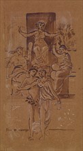 The Fates - composition study, 1865. Creator: Sir Edward Coley Burne-Jones.