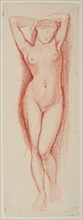 Female nude - study, 1864. Creator: Sir Edward Coley Burne-Jones.