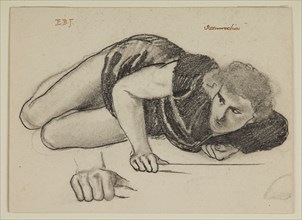 The Resurrection - Study of Soldier; The Backgammon Players - Sketch, 1861-62. Creator: Sir Edward Coley Burne-Jones.