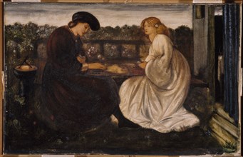 The Backgammon Players, mid-late 19th century. Creator: Sir Edward Coley Burne-Jones.