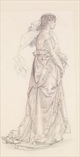 St George Series - Study of Female Attendant for 'The Princess led to the Dragon', 1865-1866. Creator: Sir Edward Coley Burne-Jones.