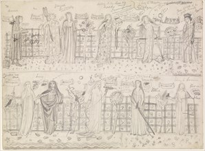 Chaucer's 'Legend of Good Women' - sketch, c1864. Creator: Sir Edward Coley Burne-Jones.