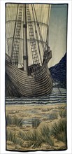 Quest for the Holy Grail Tapestries - Panel 5 - The Ship, 1900. Creator: Sir Edward Coley Burne-Jones.