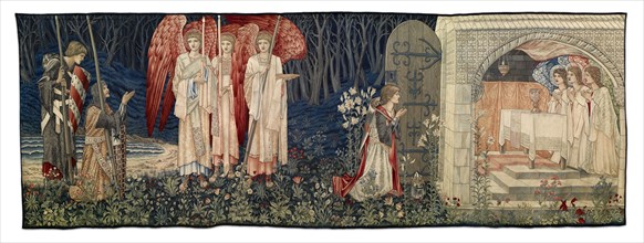 Quest for the Holy Grail Tapestries - Panel 6 - The Attainment; The Vision of the Holy..., 1895-96. Creator: Sir Edward Coley Burne-Jones.