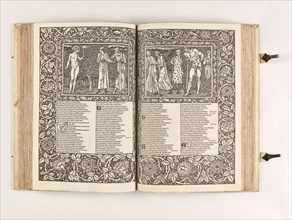 The Kelmscott Chaucer - The Works of Geoffrey Chaucer Now Newly Imprinted, 1896. Creator: Sir Edward Coley Burne-Jones.