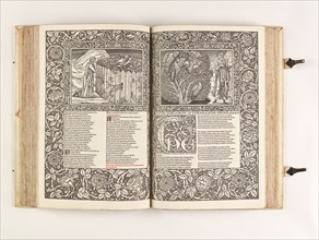 The Kelmscott Chaucer - The Works of Geoffrey Chaucer Now Newly Imprinted, 1896. Creator: Sir Edward Coley Burne-Jones.