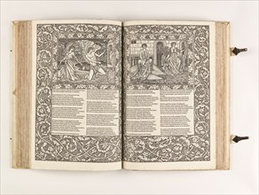 The Kelmscott Chaucer - The Works of Geoffrey Chaucer Now Newly Imprinted, 1896. Creator: Sir Edward Coley Burne-Jones.