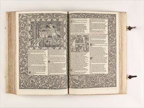 The Kelmscott Chaucer - The Works of Geoffrey Chaucer Now Newly Imprinted, 1896. Creator: Sir Edward Coley Burne-Jones.