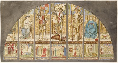 Wars of the Roses - Edward IV, Henry VI, St George with Allegory, 1862-64. Creator: Sir Edward Coley Burne-Jones.