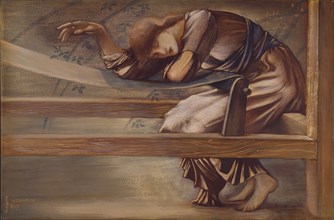 The Briar Rose Series - Study for 'The Garden Court', 1889. Creator: Sir Edward Coley Burne-Jones.