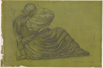 The Passing of Venus - Study of a seated Woman, 1877. Creator: Sir Edward Coley Burne-Jones.