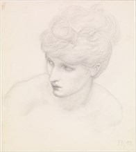 Car of Love or Love's Wayfaring - Study of Maria Zambaco, 1875. Creator: Sir Edward Coley Burne-Jones.