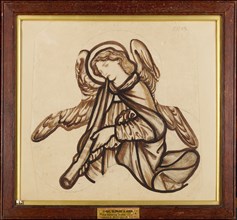 Angel playing a horn, 1862-3. Creator: Sir Edward Coley Burne-Jones.