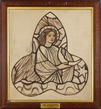 Angel Holding the Moon, 1862-3. Creator: Sir Edward Coley Burne-Jones.