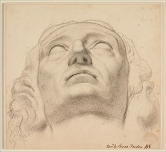 Study for the head of Milton, copied from a sculpture, 1848. Creator: Ford Madox Brown.