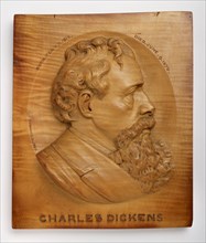 Plaque of Charles Dickens, 1885. Creator: T Fowke.