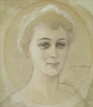 Portrait Study of Baroness Naomi (Emi) de la Chapelle, 1893. Creator: Albert Edelfelt.