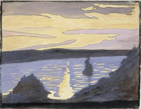 Spring Evening, Ice Break, 1897. Creator: Hugo Simberg.