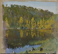 Forest Pond, Landscape Study, 1894. Creator: Eero Jarnefelt.