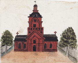 The Red Church, 1830-1835. Creator: Ferdinand von Wright.