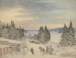 Winter Landscape from Savo, 1840-1849. Creator: Magnus von Wright.