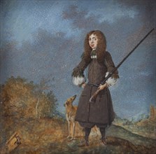 Hunter (Karl XI?) with his dog, 1675-1724. Creator: David von Krafft.