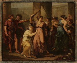 Ulysses discovers Achilles hidden among the daughters of King Lycomedes, 1786-1789. Creator: Angelica Kauffman.