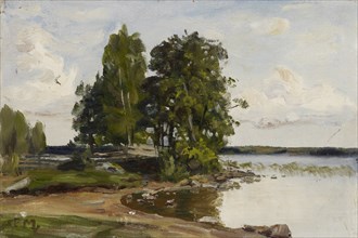 Coastal landscape, Lem, 1903. Creator: Elias Muukka.