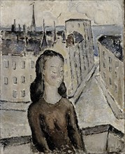 Girl on the Balcony, 1932. Creator: Ernst Krohn.