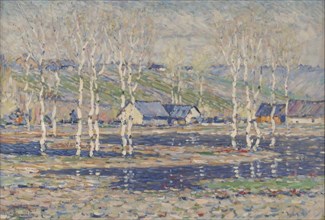 Spring flood, late 19th-early 20th century. Creator: Vilhelms Purvitis.