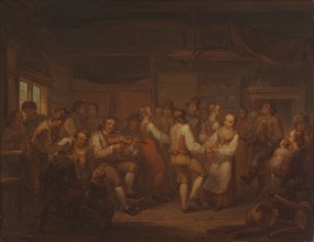 A Peasant Dance in Finland, 1816. Creator: Alexander Lauréus.