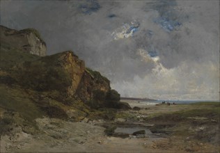 A beach scene in Normandy, 1876. Creator: Alexandre Defaux.