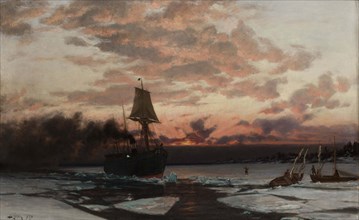 The Icebound Steamboat, 1878. Creator: Berndt Lindholm.