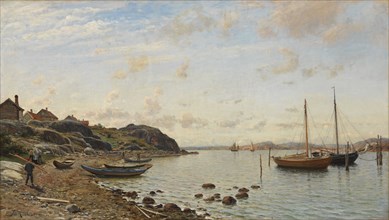 Beach scene, 1882. Creator: Berndt Lindholm.