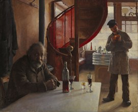 French Wine Bar, 1888. Creator: Eero Jarnefelt.