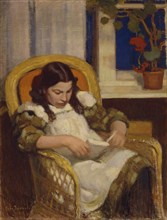 Girl Reading, 1909. Creator: Eero Jarnefelt.