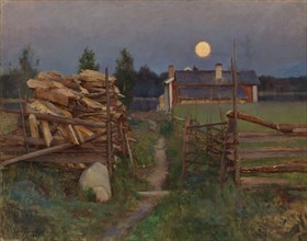 Summer Night Moon, 1889. Creator: Eero Jarnefelt.