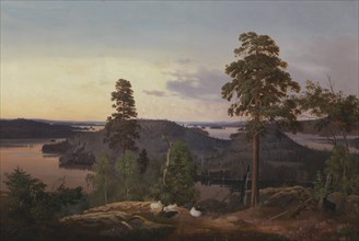 View from Haminalahti, 1853. Creator: Ferdinand von Wright.